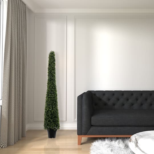 5ft. Potted Boxwood Cone Topiary Tree